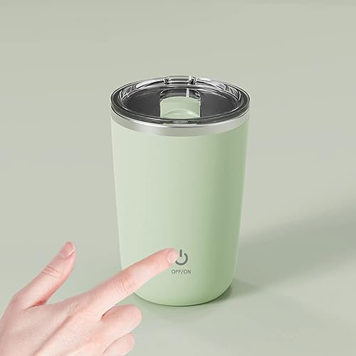 HMAKGG Tazza Automescolante Ricaricabile USB, 350ml Auto Mescolante Tazza di caffè, Tazza di Agitazione Magnetica Elettrica in Acciaio Inox per Il Trasporto di Mattoni per Viaggiare Mattina Ufficio