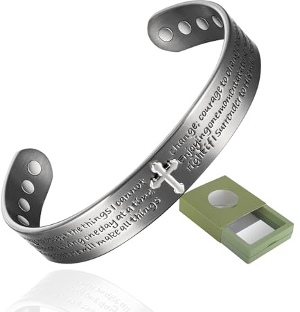 YINOX superstarkt magnetiskt koppararmband för män och kvinnor, klassiskt kors-koppararmband, inklusive 8 överdimensionerade NdFeB-magneter och högkvalitativ presentförpackning (6,5 tum), 16,5 cm