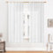 Softalker Visillo blanco transparente en aspecto de lino, cortina corta transparente, 120 cm de alto, cortina decorativa para rieles, dormitorios, cocinas, 140 cm de ancho, juego de 2 unidades