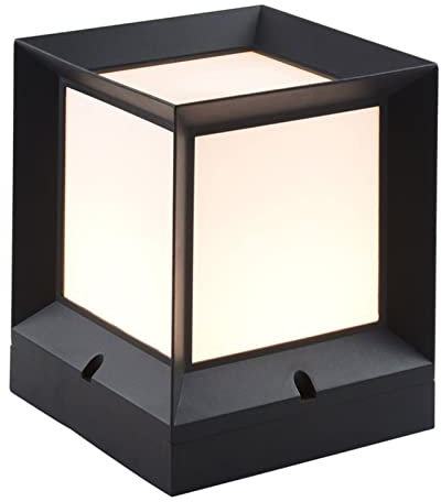 Pfostenleuchten Außenbereich Quadratische Außenleuchten for Pfostenkappen Moderne wasserdichte Tor Säule Lampe Weg Säule Lichter Zaun Eingang Außenbeleuchtung for Landschaft Garten(21*21*26cm)