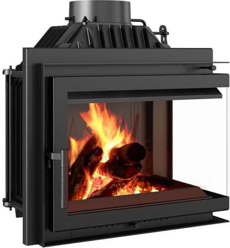 KRATKI Kamineinsatz Gusseisen Simple rechts 8 kW Ø 180