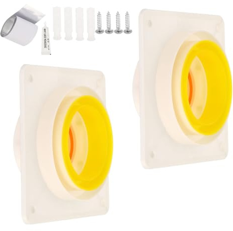 MACHSWON 3 Inch 4 Inch 5 Inch Backdraft Damper, 2 Set ABS Flexible Airflow Inline Backflow Duct Adaptor Draft Blocker for Bathroom Exhaust Fan