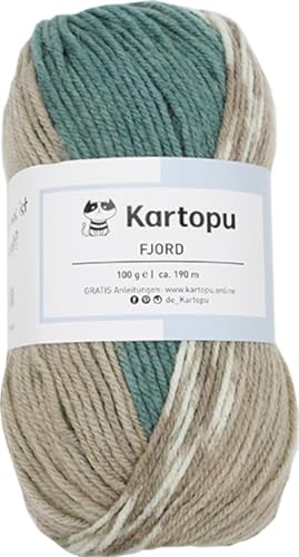 Strickgarn Häkelgarn 100gr Knaul - modisches Verlaufsgarn ergibt Norwegermuster, Jaquardeffekte direkt aus dem Knaul - Lauflänge 190m (4004)