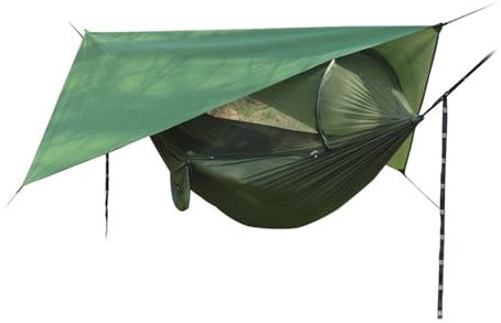 Hamac d'extérieur en nylon avec moustiquaire pour le camping et le sommeil en plein air 632 (Color : 01)