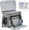Pineeseatile Sewing Machine Bag, Large Capacity Sewing Machine Case, with Shoulder Strap, Handle & Zipper Sewing Bag, Universal Sewing Accessories Storage Supplies, Grey,Sewing Machine Case