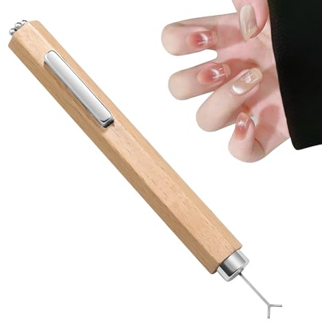 Schnell formbarer Nagelkunstmagnet in Herzform, 3-in-1-Nagelmagnet mit Holzgriff, vielseitige Personalisierungs-DIY-Werkzeuge, starke magnetische ,Holz Griff Nagel Magnet Herz geformte Nagel Magnet