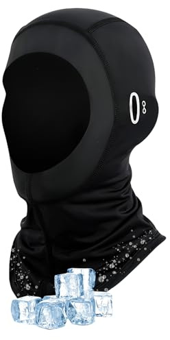 Cagoule Moto pour Homme et Femme en Soie avec Trous pour Lunettes Masque Cyclisme Cagoule Respirante Protection UV Élastique Tissu Rafraîchissant pour Sports de Plein Air Cyclisme Randonnée Moto Noir