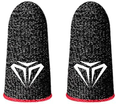 Fingerhüllen für Gaming, Daumenhülsen für mobiles Gaming, U-ltra-dünne Gaming-Fingerlinge, 0,3 mm Nano-Supraleitfaser, Gaming-Fingerhandschuhe für PUBG COD Dedales Gamer, Rot, 1 Paar