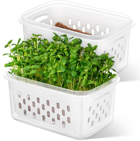 iplusmile 2pièces Lot de Pots De Pépinière Transparents pour Semis avec Drainage Jardinières pour Plantes Accessoires De Jardinage