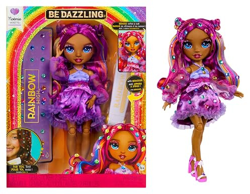 Rainbow High Be Dazzling - Noemie Violette - Purple 28cm Fashion Doll with Bedazzling Tool, Sparkle Gems and Styling Accessories
