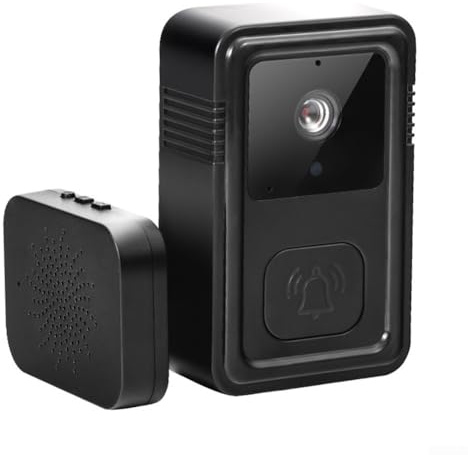 babominimer Videocamera wireless con citofono bidirezionale, funzione di cambio vocale, lunga portata di 150 m, per visione notturna, materiale ABS, compatibile con KEMENT Home (nero)
