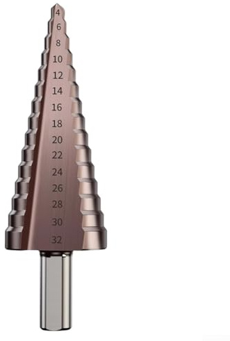 3-teiliges Stufenbohrer-Set aus Edelstahl mit Kobaltlegierung für zuverlässiges Bohren in Holz, Metall und Stahl mit tragbarem Design