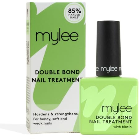 Mylee Double Bond Nail Treatment - 99% Nail Keratin Repair - KeraBuild Technology with Biotin, AHA & PHA - Strengthens, Rebuilds & Restores Weak, Soft or Bendy Nails - 13.5ml