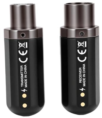 Swokely Système de Microphone XLR sans Fil, Microphone Professionnel 2.4G, Faible Latence, Puissance 48V, pour Enregistrement de Conférence en Streaming en Direct