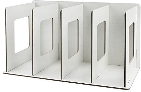 Stehsammler Abnehmbar Stehordner Zeitschriftensammler aus Holz DIY Archivsammler Schreibtischorganizer mit 4 Fächer Katalogsammler für Buch Magazin CD Halter