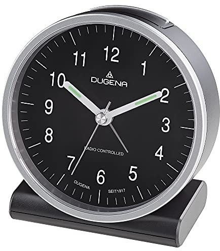 Dugena Funkwecker Kunststoff Silber/Schwarz 102 x 108 x 55 mm
