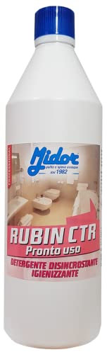 Midor Detergente disincrostante Bagno con Acido citrico, Sanitari, Box Doccia con gradevole Profumo, rimuove Il calcare, Rubin CTR 1000ml, Disincrostante Giornaliero, rubinetterie e superfici.