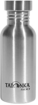Tatonka Edelstahl Trinkflasche Steel Bottle Premium 0,5l - Bruchsichere Wasserflasche mit Edelstahl-Schraubverschluss - spülmaschinenfest und BPA-frei (500ml)