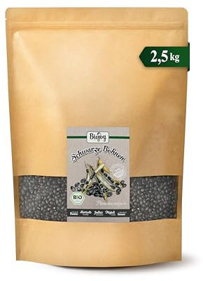 Biojoy Ekologiska svarta bönor, torkade och hela, 2,5 kg | Från Kina, naturliga, perfekta för matlagning