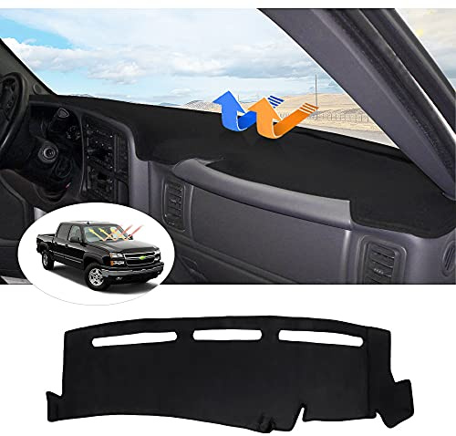 Cartist Dash Cover Compatible with GMC Sierra/Chevy Chevrolet Silverado 1999-2006, GMC Yukon XL/Chevy Suburban Tahoe Avalanche 2000-2006 Dashboard Cover Mat Non-Slip Pad Carpet Sunshield Protector