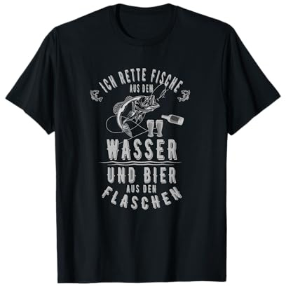 Ich rette Fische aus dem Wasser und Bier aus Flaschen. T-Shirt