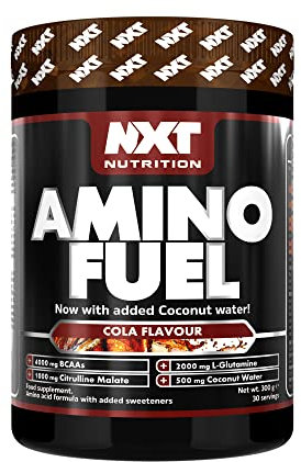 NXT Nutrition Amino Fuel Energy Drink | BCAAs Amino Acids with Beta Alanine, Vitamin D3 and Citrulline Malate – for Performance, Endurance and Energy Support | (Cola)