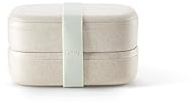 Lékué Lunch Box Organic, Recipiente doble para transportar alimentos Beis, almuerzos y comidas en el trabajo o fuera de casa, 1000 ml