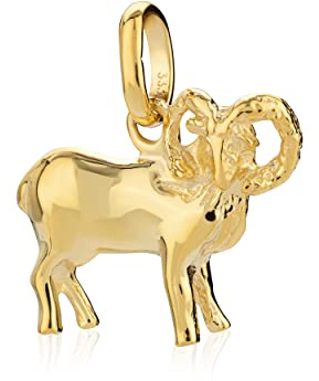 NKlaus Pendentif Bélier Signe astrologique 333 Or jaune 8 carats 13x11mm Horoscope Zodiaque 8858