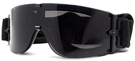 WLXW Lunettes Tactiques Militaires des Forces Spéciales Lunettes De Paintball Coupe-Vent Lunettes Tir Sportif pour Hommes, Résistant À La Randonnée Et Au Sable,BK