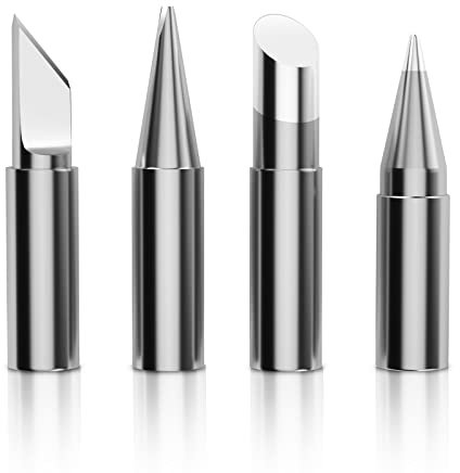 4 Pièces Modèle 927-200W Pointe de Fer à Souder, HANDSKIT 200W 220V Pointe de fer à souder, Pointe de Fer à Souder Remplaçable, Convient pour le kit de fer à souder Modèle 927-200W