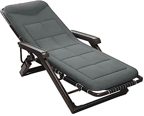 Lanmmraifc Sonnenliege Klappbar Relaxliege Gartenliege Hoch Senioren Liegender Recliner Saunaliege Verstellbare Rückenlehne Sonnenliege klappbar für Strandurlaub