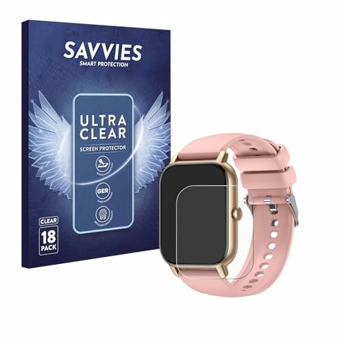 Savvies Schutzfolie für Nerunsa P66 1.85 | 18 Stück Transparenter Displayschutz Made in Germany Ultra-Klar Displayschutz-Folie
