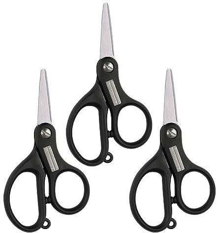 3 tijeras de pesca, tijeras portátiles de acero inoxidable para línea trenzada, línea de pesca, tijera para recortar la pesca