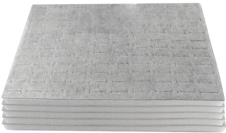 Fonowx 5 x Ringpolster mit 100 Fächern, Schmuckhalter-Einsätze, Schmuckkästchen-Pads für die Ringpräsentation im Einzelhandel, Grauer Samt