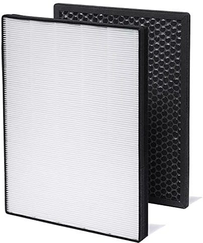 BAMBOOST FY1410/30 & FY1413/30 - Juego de filtros de repuesto compatibles con Philips AC1214/10 AC1215 AC1217 AC2729/10, AC121x/10 purificador de aire serie 1000, 1 filtro HEPA, 1 filtro de carbón