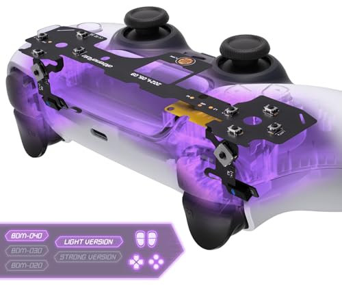 eXtremeRate Light Version Whole Clicky Kit for PS5 Controller BDM-040 Shoulder Face Dpad Buttons, Micro Switch L2R2 Clicky Hair Trigger Kit & Tactile L1R1 Face Buttons Mouse Click for PS5 Controller