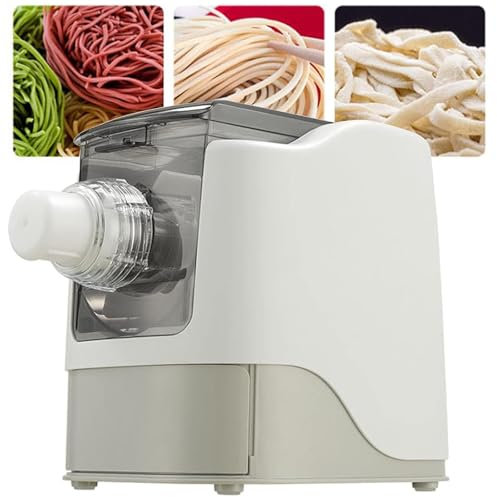 Automatic Pasta Maker Machine, 260w Electric Noodle Pasta Maker Machine Pasta Extruder for Home Making Noodles Spaghetti Macaroni,480g Capacity/13 Noodle Molds/Speed: 65-75r/Min,Grey
