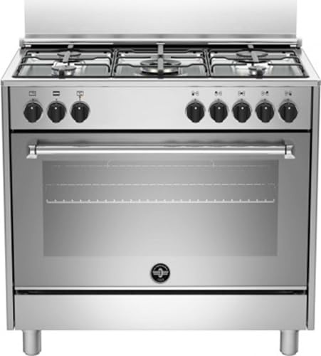 AMN965EXV Cuisinière à gaz avec four électrique 5 brûleurs 90 x 60 cm Inox