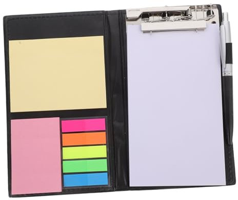 UTHCLO Pu-leder Notizbuch Set Mit Haftnotizen Hardcover Clipboard Mit Stifthalter Farbige Trenner Und Indextabs Praktisches Notiz-organizer Für Bürobedarf Und Studenten Langlebiges Schrei