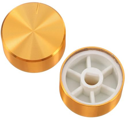 SHINEOFI 2pcs Control Knobs 6mm Metal Rotary Switch Knob for Dimmable Lamps Adjustable Potentiometer Replacement for Home and Office Lighting