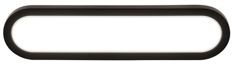 BRILONER - LED Spiegelleuchte Bad mit indirektem Licht, IP44 Spritzwasserschutz, Wandmontage, Badezimmerlampe, Spiegellampe Bad, Lampe Badezimmer, Badlampe Wand, 35 x 9 x 4 cm, Schwarz