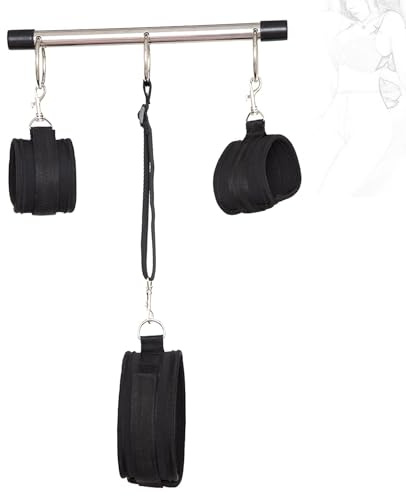 HTdangT Juego De Esposas De Bondage SM Con Ataduras De Collar, Juguete Sexual, Juego De Bondage BDSM, Juego De Rol Fetichista, Correas De Fijación, Camas Sexuales Eróticas, Juego De Juguetes