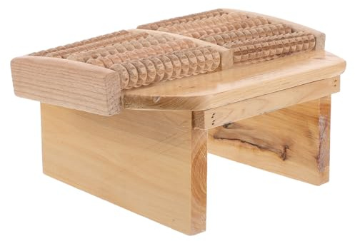 BELLIFFY Ergonomischer Badezimmer fußhocker aus Robustem Holz rutschfest Stabiler Massage hocker für Senioren und Erwachsene Beinauflage für Badewanne und Dusche