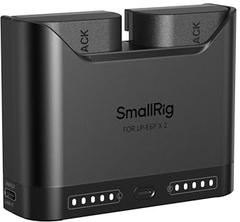 SMALLRIG LP-E6P Camera Battery Set for Canon, with 2520mAh Batteries - 5485 | 22.5W Dual Slot Charge, Full for Canon EOS R6 Mark II/III, R5 Mark II, 5D Mark II/III/IV, 6/7D, 6/7DMark II, R, R5/6/7