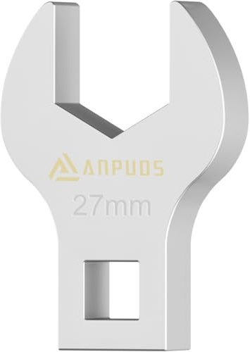 ANPUDS Clé à molette 27 mm, type V 1/2, clé à fourche, métrique, clé plate pour l'entretien des robinets, écrous de machine et climatiseurs