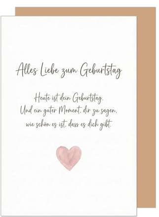 Edition Seidel Premium Glückwunschkarte zum Geburtstag mit Umschlag. Grußkarte Karte Geburtstagskarte Spruch für Mann Frau Freund Freundin Liebe Kompliment Herz (G4098 SW126)
