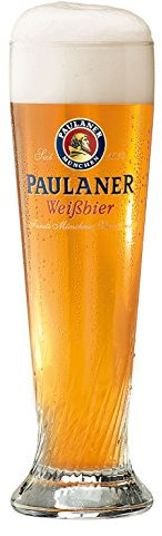 Paulaner Trigo Cristal 0,5 litros, color blanco cerveza cristal con Paulaner Logo