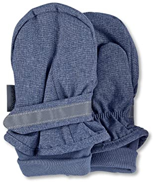 Sterntaler Unisex Kinder Fäustlinge Melange mit Daumen, Klettverschluss mit Reflektierendem Streifen Handschuhe