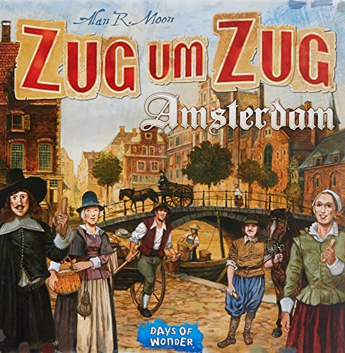 Asmodee | Days of Wonder | Zug um Zug – Amsterdam | Familienspiel | Brettspiel | 2-4 Spieler | Ab 8+ Jahren | 15+ Minuten | Deutsch