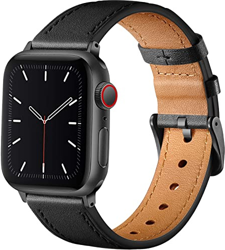 CeMiKa Bracelet en Cuir Compatible avec Apple Watch Bracelet 38mm 40mm 41mm 42mm 44mm 45mm 46mm 49mm, Cuir Véritable Bande de Remplacement Compatible avec iWatch Séries 10 9 8 7 6 5 4 3 2 1 SE/Ultra
